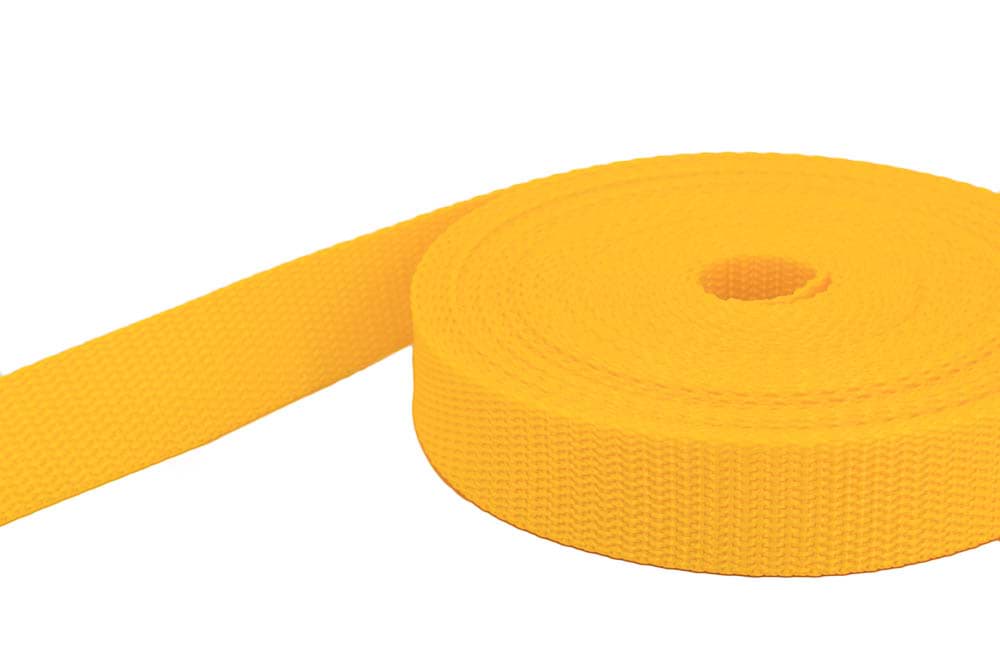 10m PP Gurtband - 40mm breit - 1,4mm stark - gelb (UV)