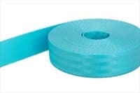 5m Sicherheitsgurtband / Kindergurt türkis aus Polyamid - 25mm breit - bis 1t belastbar