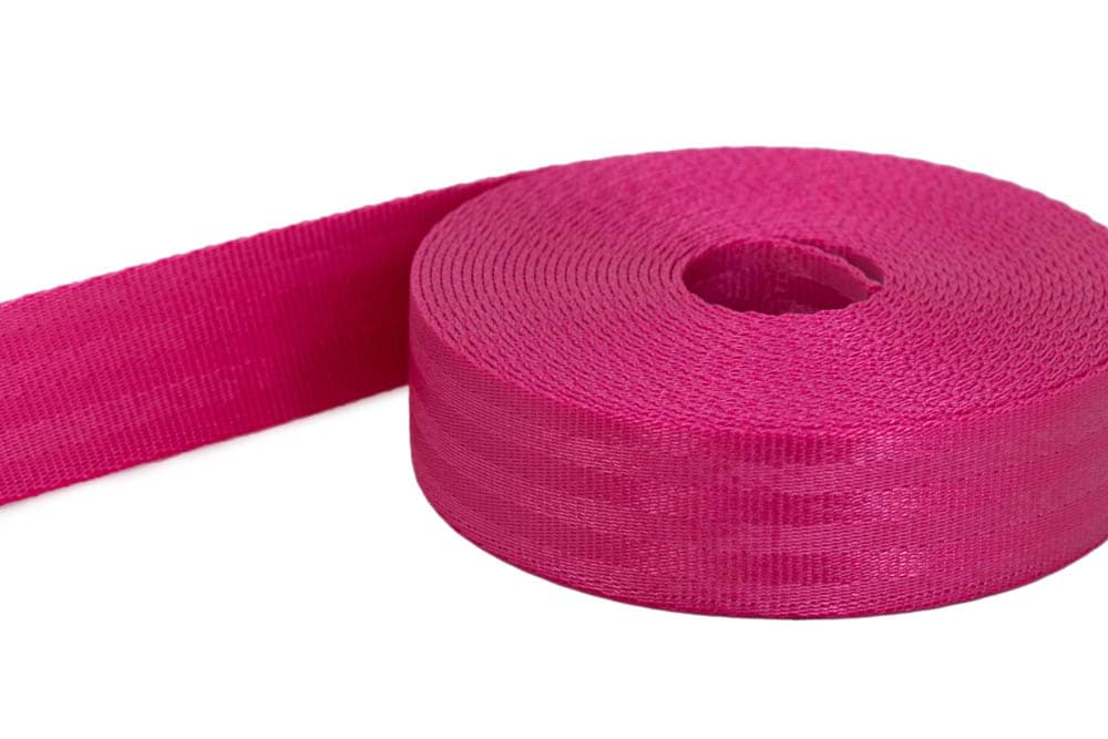 1m Sicherheitsgurtband / Kindergurt pink aus Polyamid - 25mm breit - bis 1t belastbar