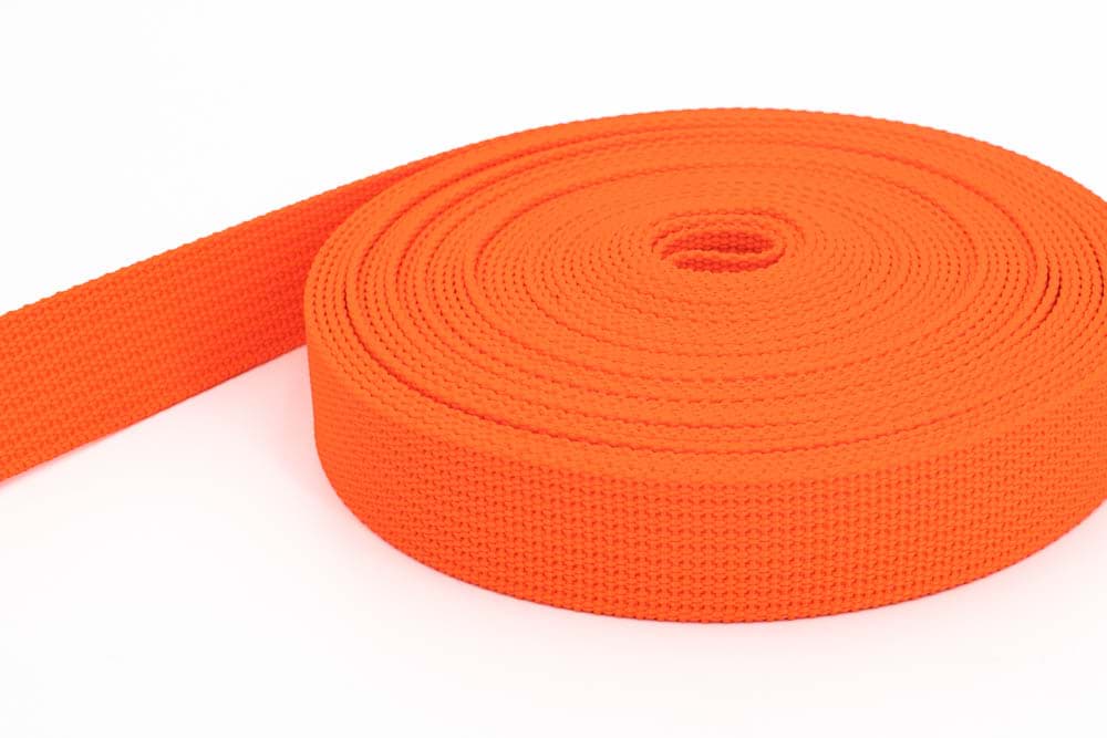 10m PP Gurtband - 40mm breit - 1,8mm stark - Orange (UV)