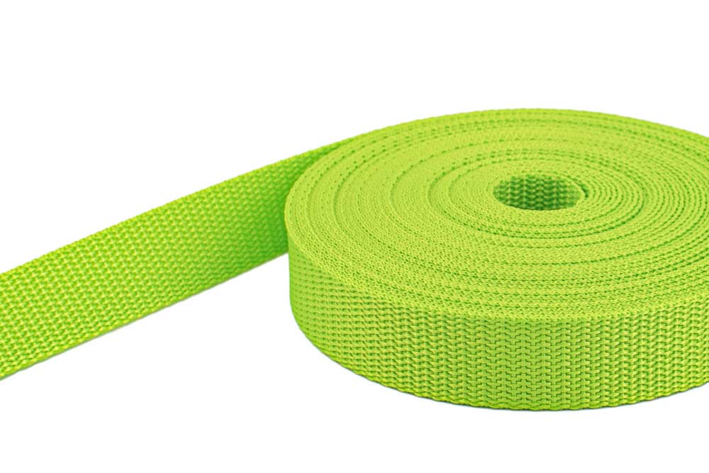 50m PP Gurtband - 50mm breit - 1,4mm stark - limone (UV)
