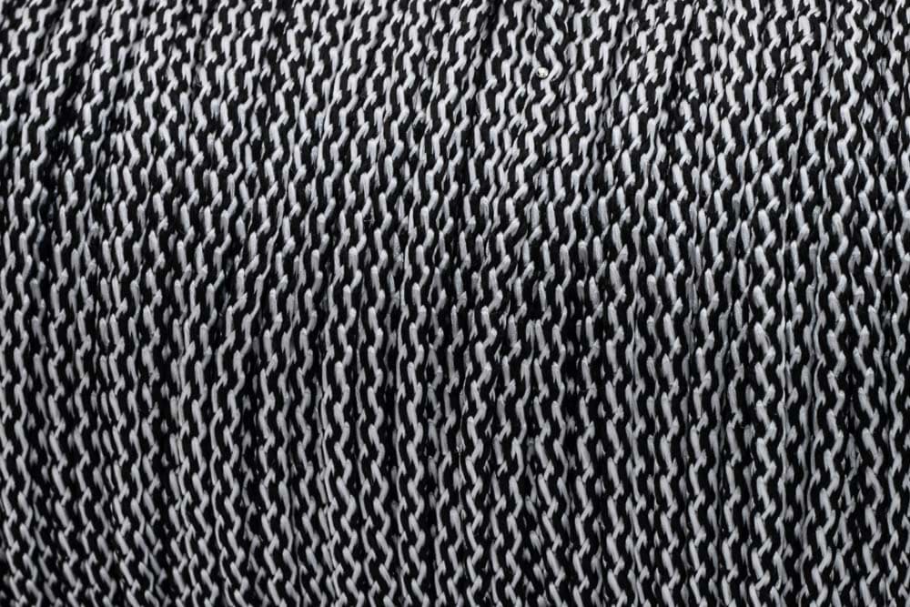 50m PP-Schnur - 5mm stark - Farbe: Schwarz / Weiß (UV)