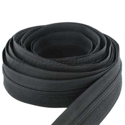 8mm Endlosreißverschluss - Farbe: schwarz - 200m Bündel