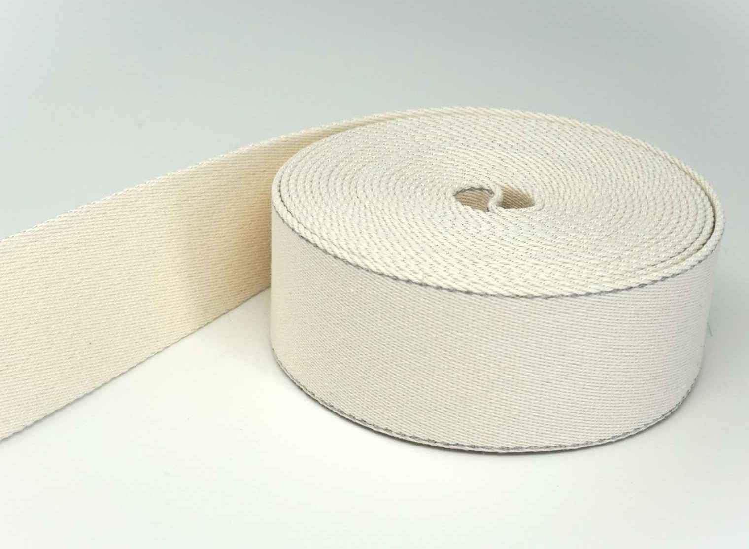 5m Gürtelband / Taschenband - aus recyceltem Garn - 39mm breit - creme