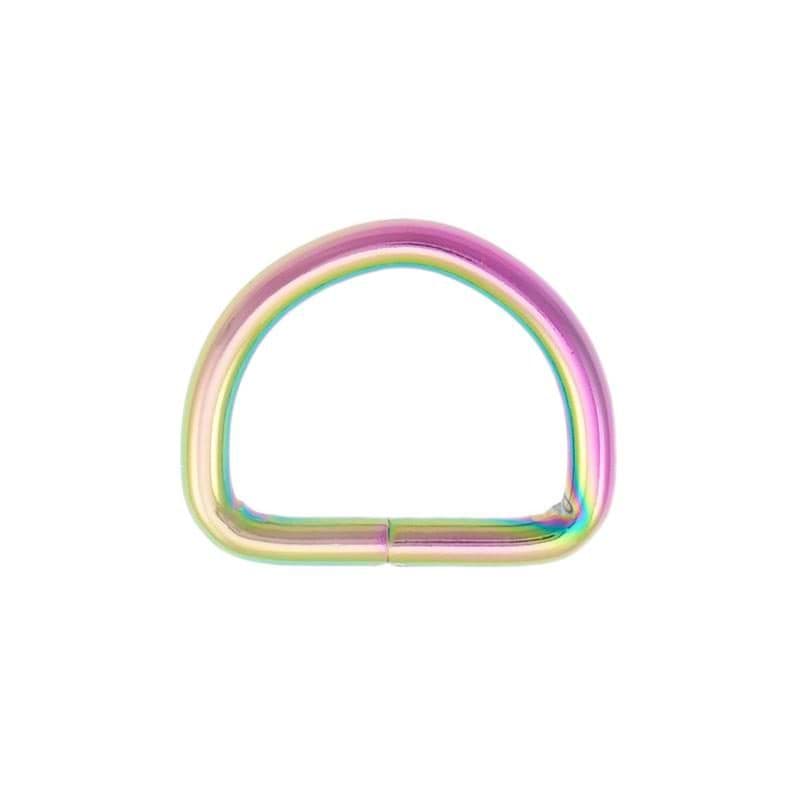 25mm D-Ring  (Innenmaß) - 4mm dick - Neochrom - aus Stahl - 10 Stück