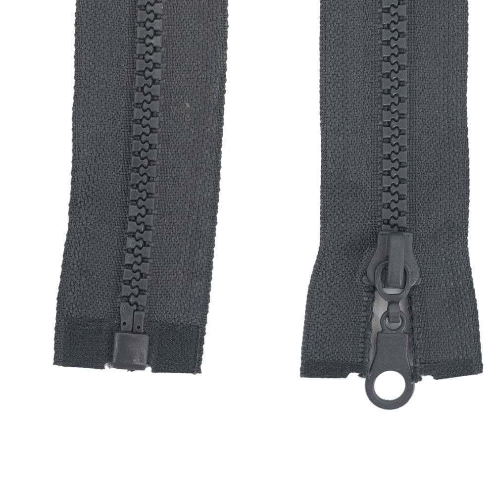 Jacken Reißverschluss teilbar - 80cm lang - Dunkelgrau - 1 Stück