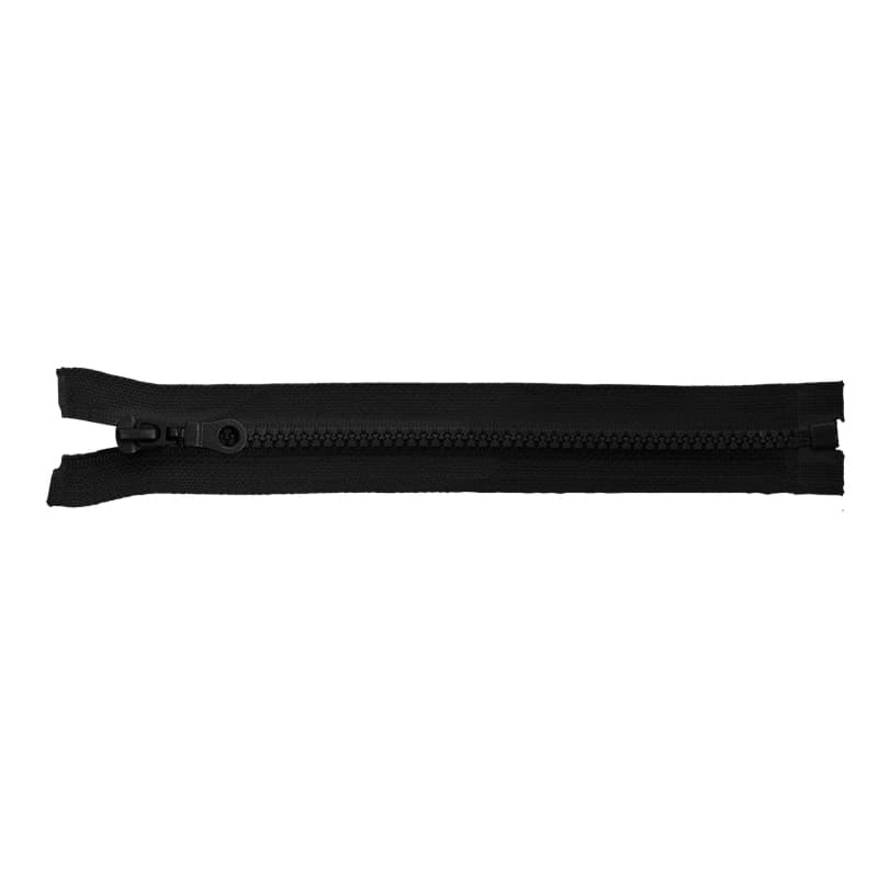 Jacken Reißverschluss teilbar - 80cm lang - Schwarz - 10 Stück