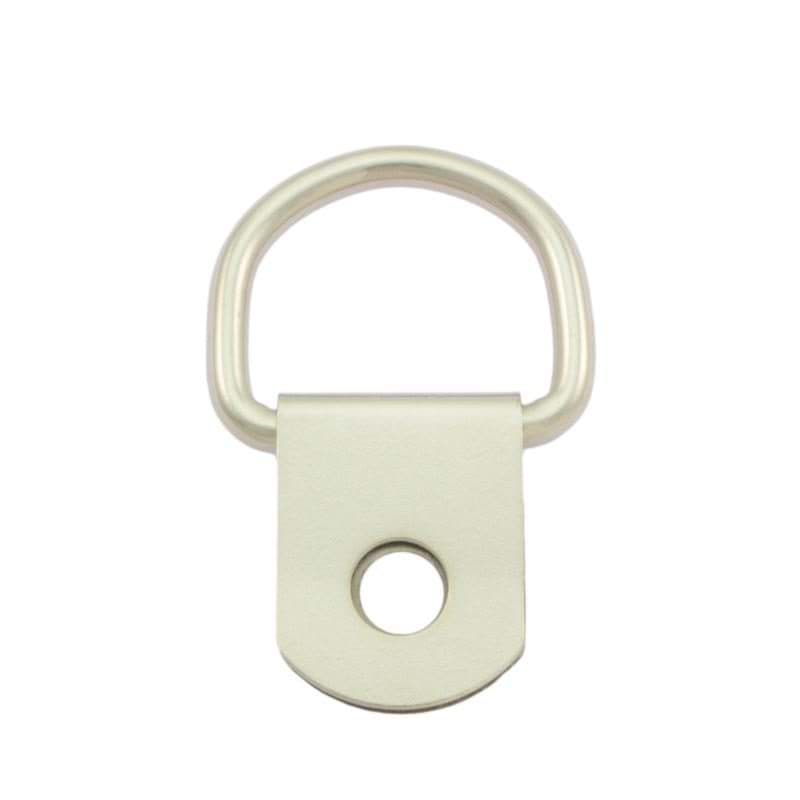 20mm D-Ring mit Clip - Stahl vernickelt - 1 Stück