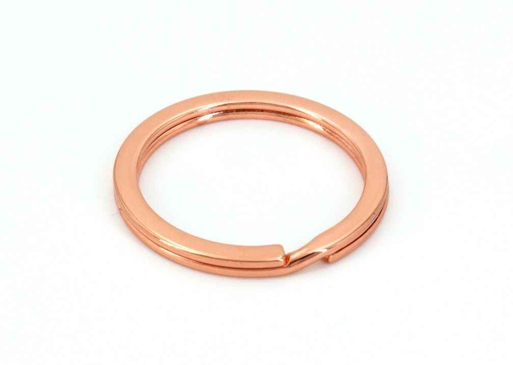 *B-Ware* 35mm Schlüsselring flach - 29mm Innendurchmesser - Rosegold - 100 Stück