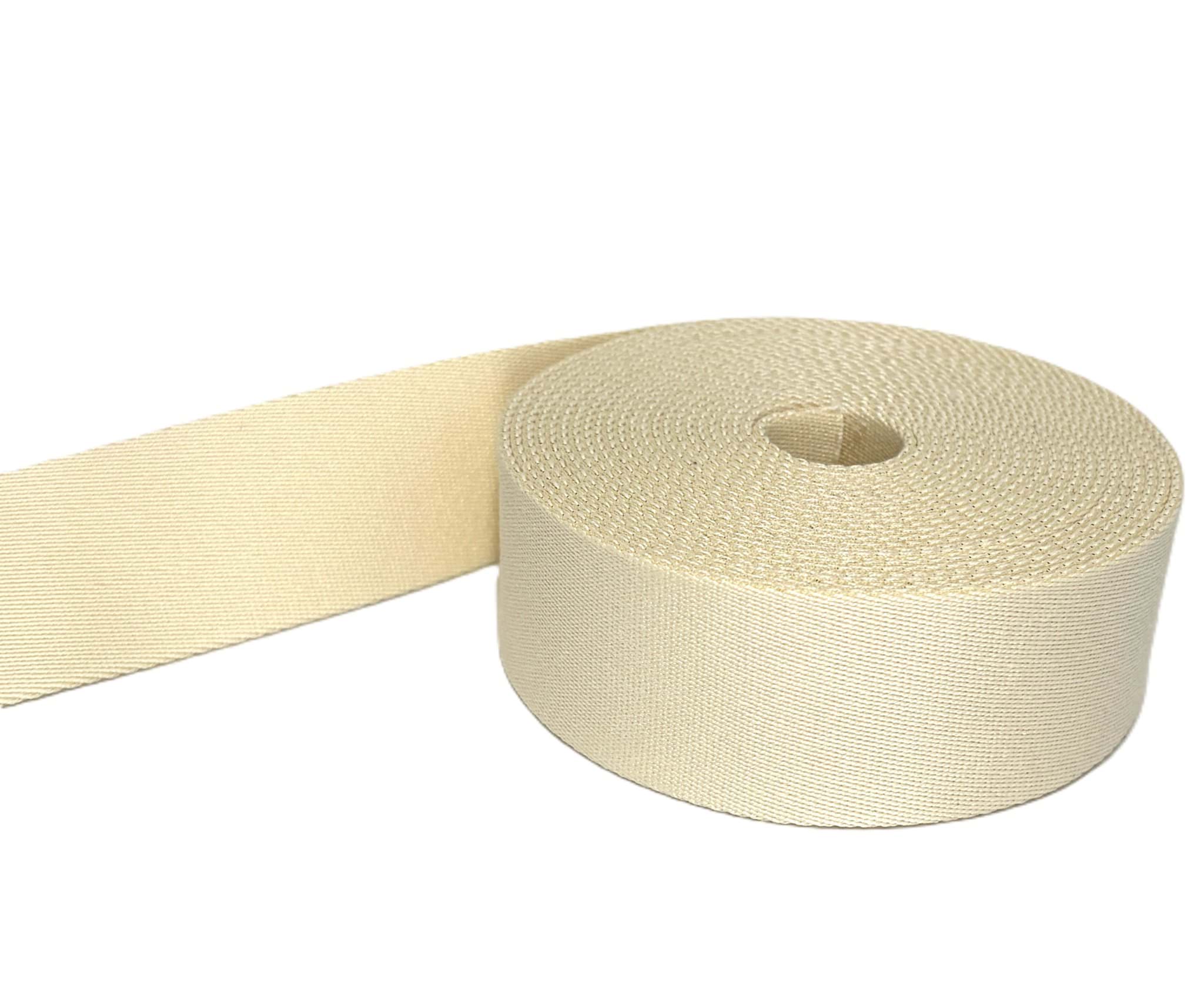 1m Gürtelband / Taschenband - 40mm breit - Farbe: creme