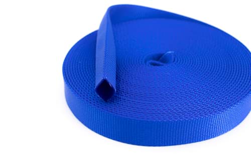 50m Schlauchgurt /Schlauchband aus Polyamid, 20mm breit, blau