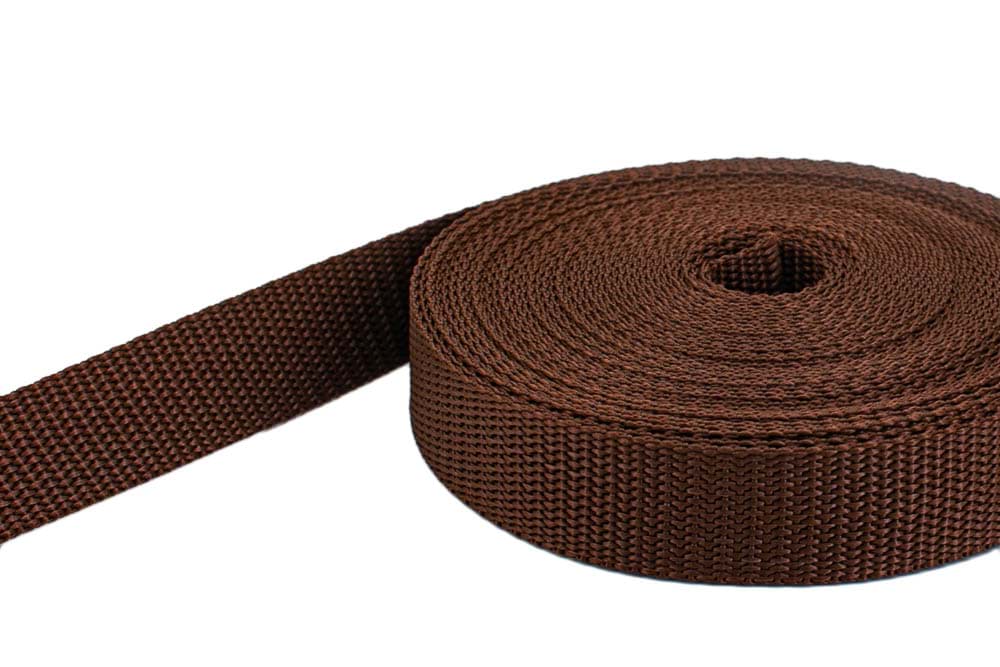 50m PP Gurtband - 40mm breit - 1,4mm stark - braun (UV)