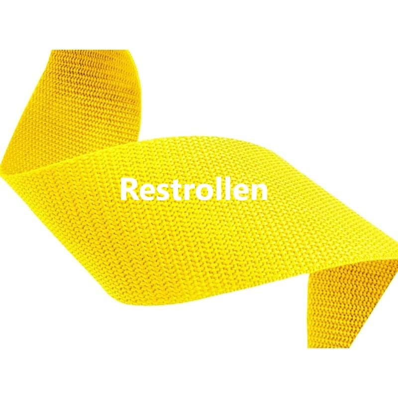 Restpostenbox 40mm breites PES-Gurtband 1,1mm stark, 28m - leuchtgelb