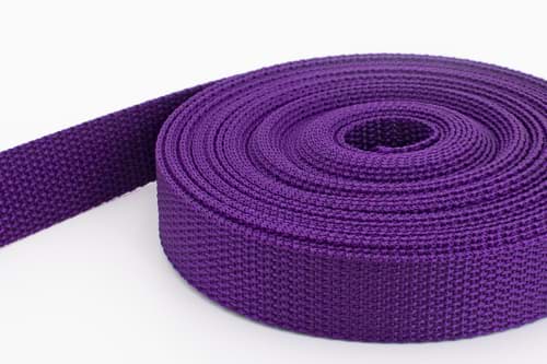 50m PP Gurtband - 25mm breit - 1,2mm stark - lila (UV)