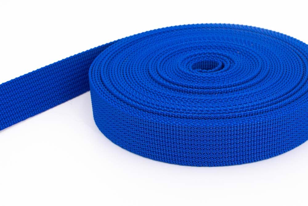 50m PP Gurtband - 25mm breit - 1,8mm stark - königsblau (UV)