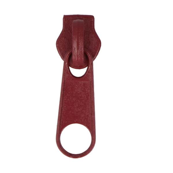 Zipper für 8mm Reißverschlüsse, Farbe: bordeaux - 10 Stück