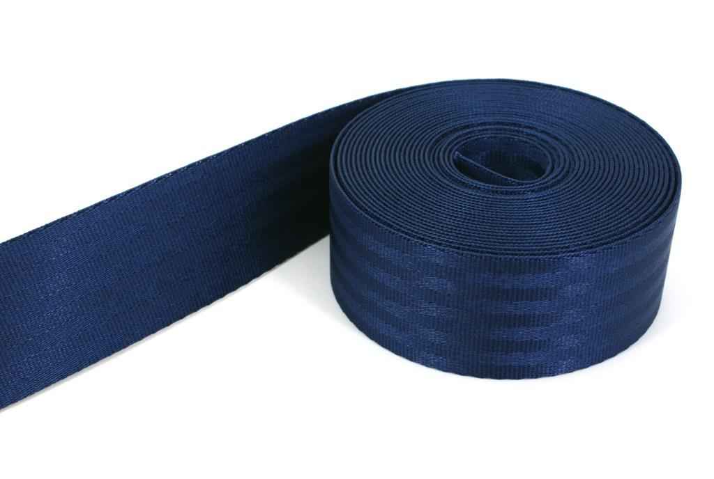 5m Sicherheitsgurtband / Kindergurt marineblau aus Polyamid - 25mm breit - bis 1t belastbar