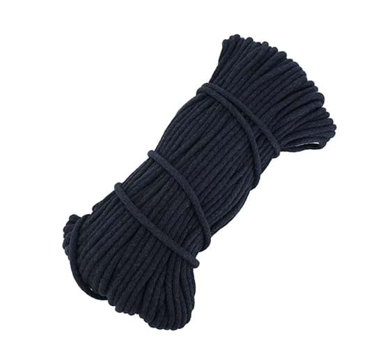 50m Baumwollschnur / BW-Kordel - 6mm dick mit Kern - Farbe: Dunkelblau