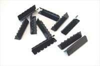 Gurtbandende aus Metall - 50mm breit - Farbe: schwarz - 10 Stück