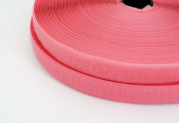 4m Klettband (Flausch & Haken), 20mm breit, Farbe: rosa - zum Aufnähen