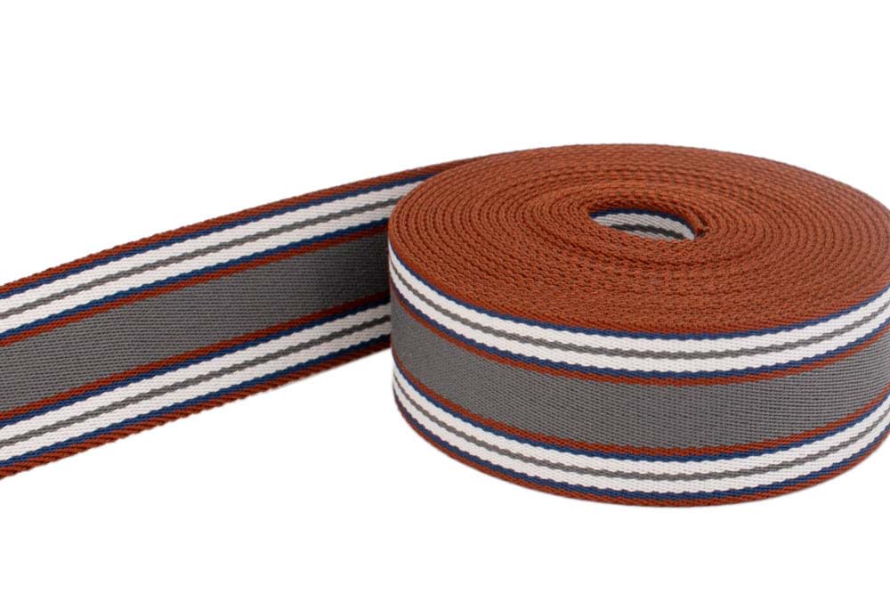 50m Gürtelband / Taschenband - 40mm breit - 4-Farbig gestreift 346