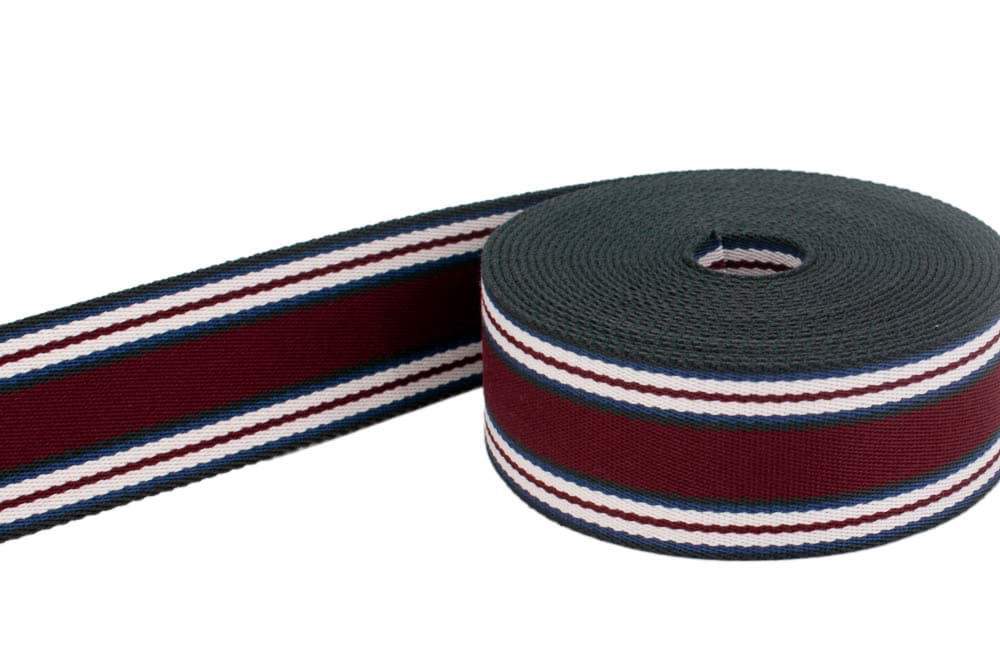 50m Gürtelband / Taschenband - 40mm breit - 4-Farbig gestreift 349
