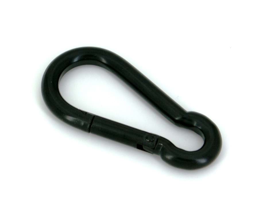 Feuerwehrkarabiner - schwarz - 4cm lang - 1 Stück