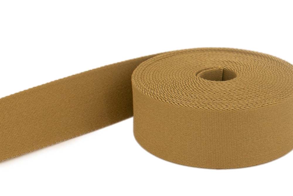50m Gürtelband / Taschenband - 40mm breit - Farbe: ocker dunkel