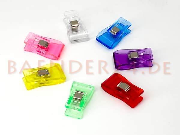 Wonderclips / Stoffklammern 18mm breit - bunter Mix - 50 Stück