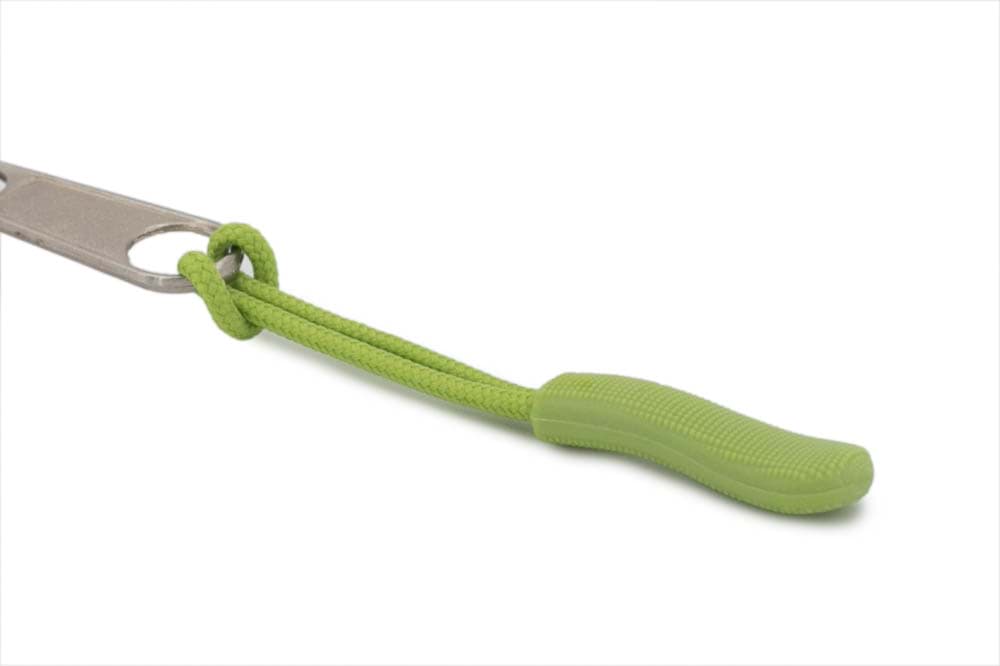 Reißverschluss-Anhänger / Zipper-Band - schmale Variante - hellgrün - 10 Stück