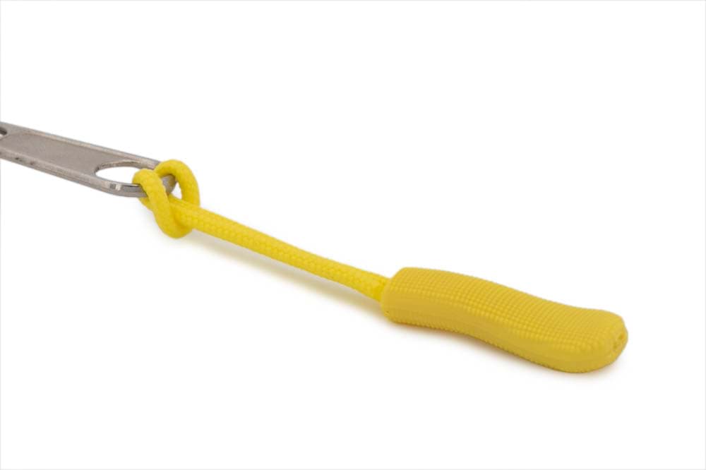 Reißverschluss-Anhänger / Zipper-Band - schmale Variante - gelb - 10 Stück