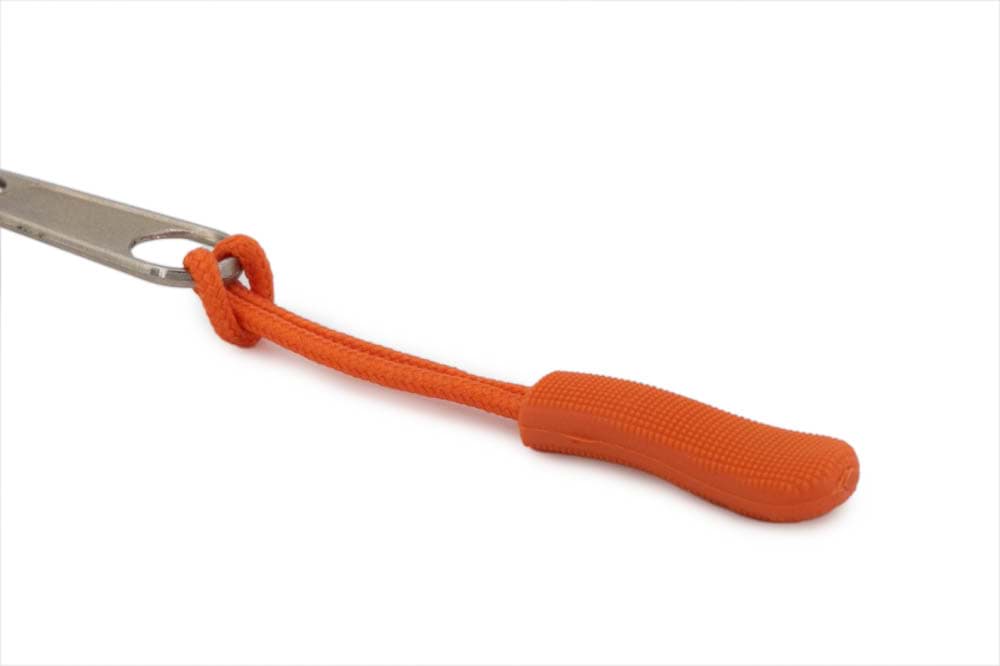 Reißverschluss-Anhänger / Zipper-Band - schmale Variante - orange - 10 Stück