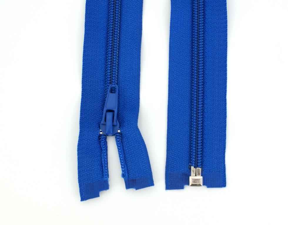 Reißverschluss teilbar - 60cm lang - Farbe: blau - 10 Stück