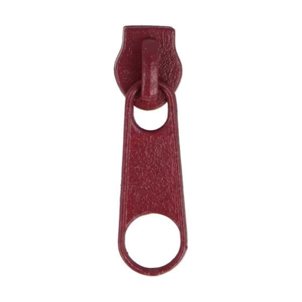 Zipper für 3mm Reißverschlüsse, Farbe: bordeaux - 10 Stück