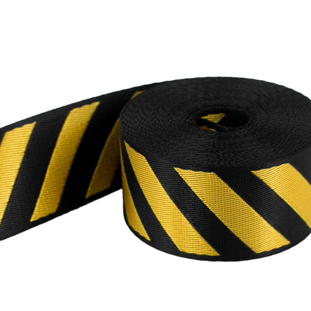 5m Streifenband - 39mm breit - schwarz/gelb