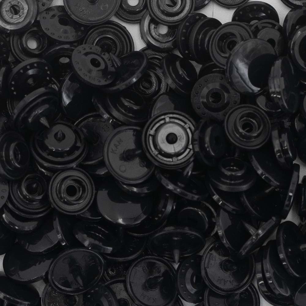 KAM Snaps T5 Druckknöpfe 12,4mm - 50 Stück - schwarz