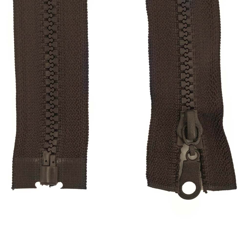 Jacken Reißverschluss teilbar - 70cm lang - Dunkelbraun - 1 Stück