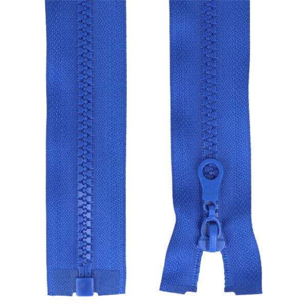 Jacken Reißverschluss teilbar - 60cm lang - Blau - 10 Stück