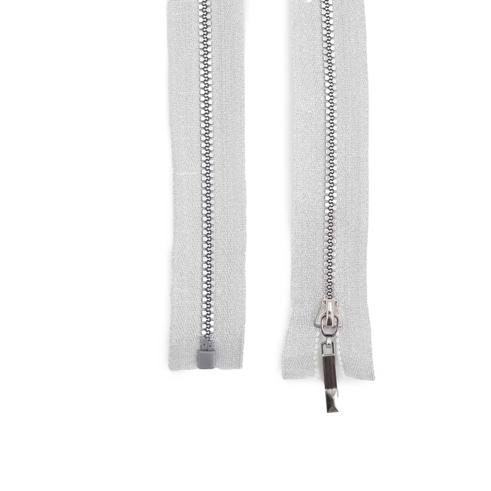 Reißverschluss teilbar - 60cm lang - Silber - 1 Stück