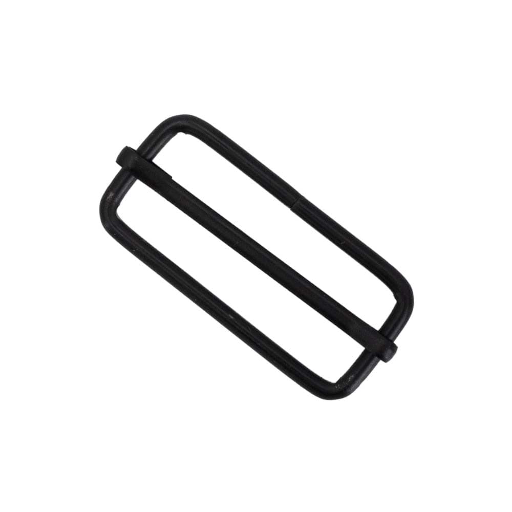 Regulator / Schieber aus Stahl - für 40mm Gurtband - schwarz - 10 Stück