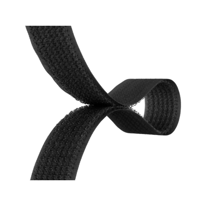 2 in 1 Klettband Flausch/Haken auf einer Seite - 25mm breit - schwarz - 25m Rolle