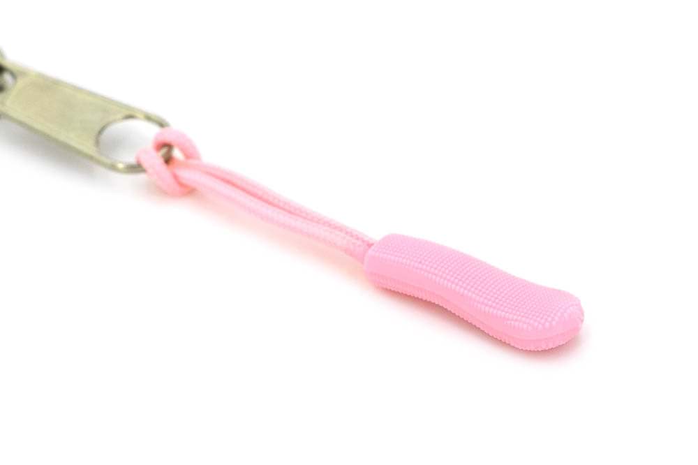 Reißverschluss-Anhänger - schmale Variante - rosa - 10 Stück