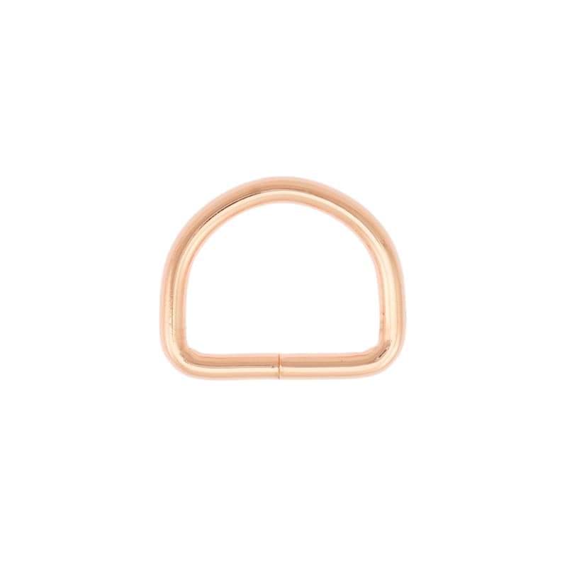 30mm D-Ring geschweißt aus Stahl - Rosegold - 10 Stück