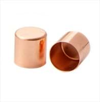 Metall Endkappen für 10mm Schnüre - Rosegold - 10 Stück