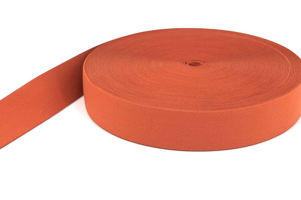 Gummiband - 40mm breit - 1,4mm dick - Farbe: rostbraun - 3m Rolle