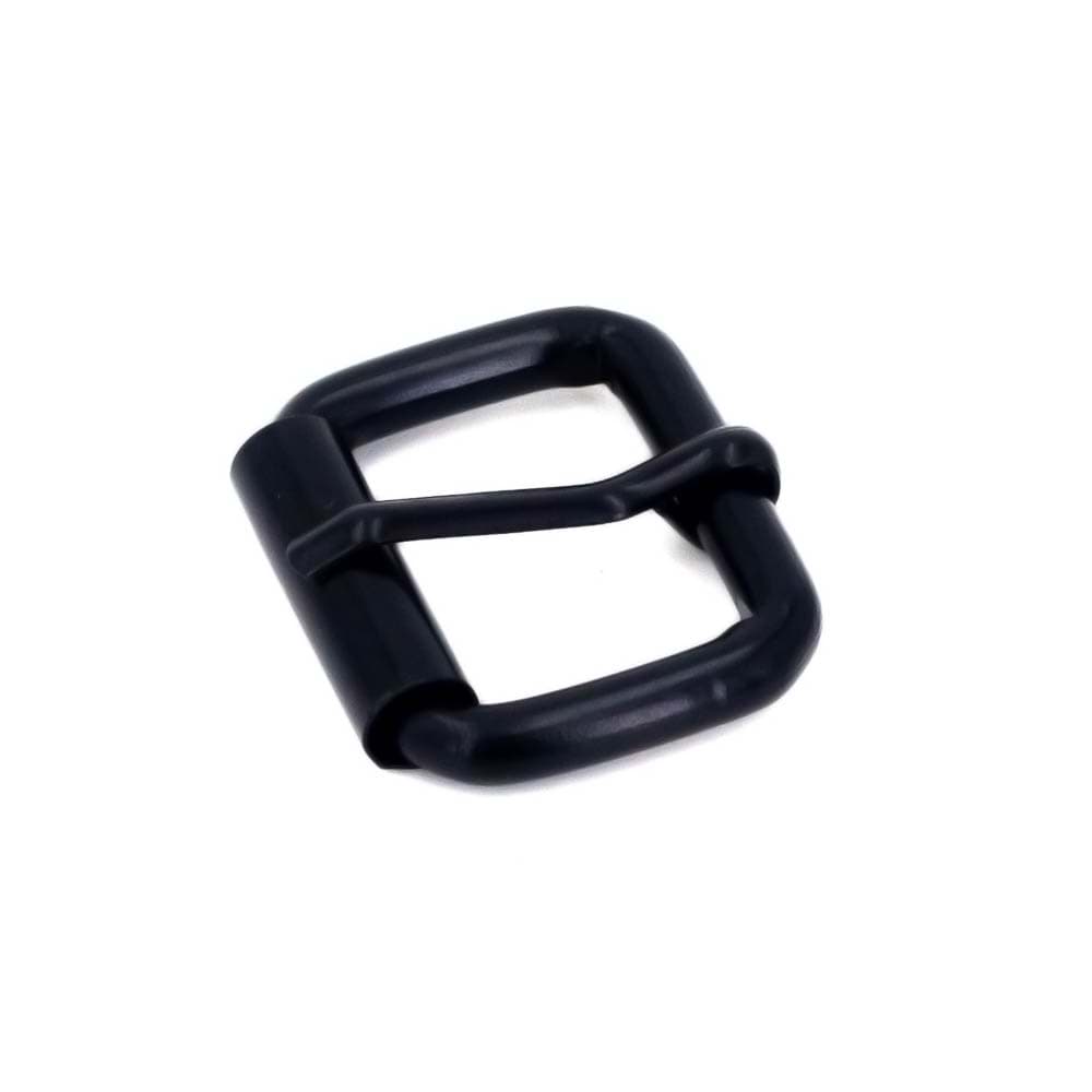 Rollschnalle aus Rundstahl - schwarz - 26 x 18 x 5mm - 1 Stück