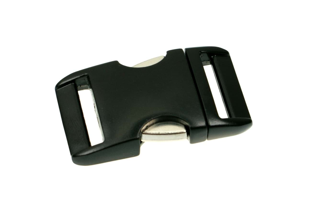 Steckschließer aus Alu - 15mm Durchlass - schwarz - 1 Stück