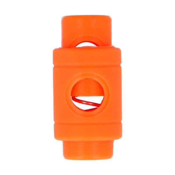Kordelstopper - Zylinderform für 5mm Schnuere - neonorange - 10 Stueck