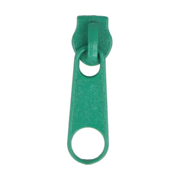 Zipper für 3mm Reißverschlüsse, Farbe: grün - 10 Stück