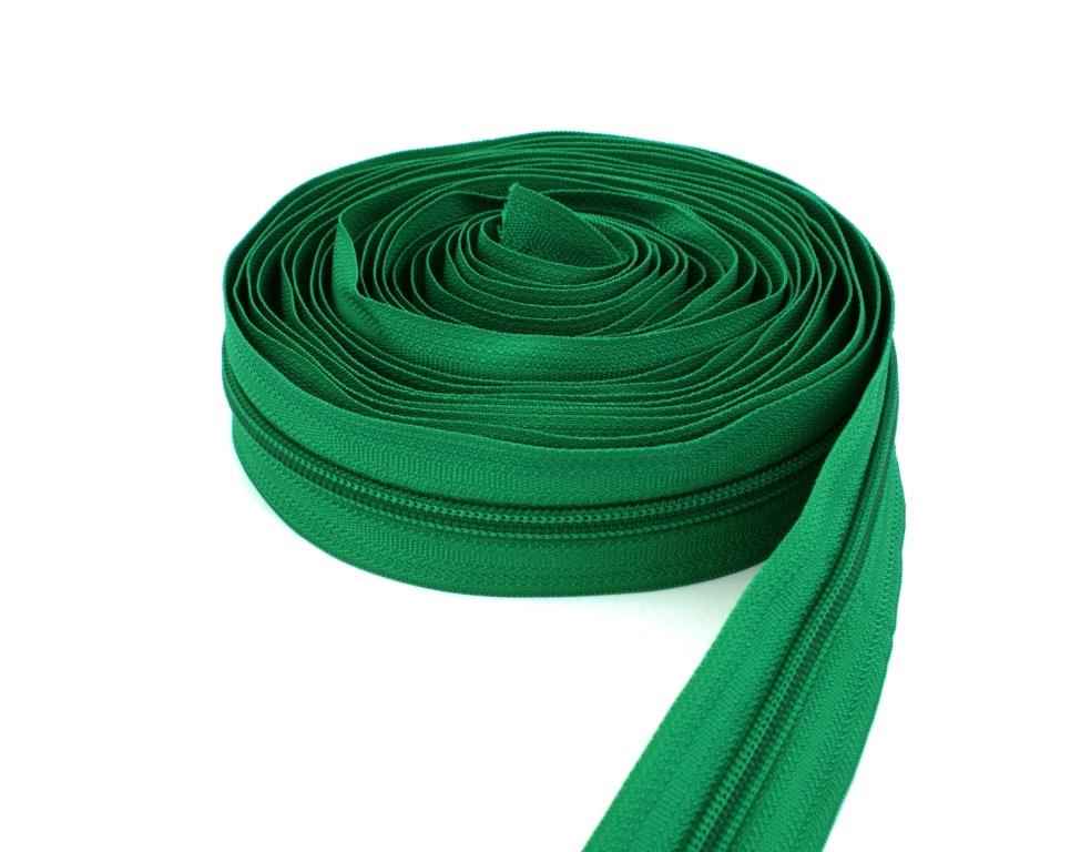 5m Reißverschluss, 3mm Schiene, Farbe: Grün